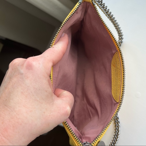 Stella McCartney Falabella Pouchette Bag Yellow Vegan Leather NEW - Picture 12 of 16